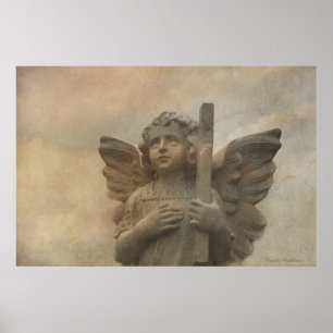 Poster do anjo do vintage