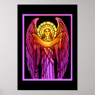Poster do anjo do vitral