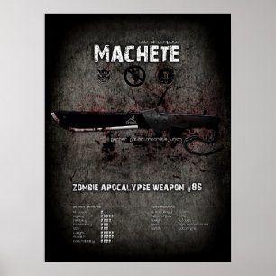 Poster do apocalipse do zombi do machete