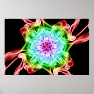 Poster do arco-íris do fumo da Multi-Cor