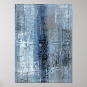 Poster Do "arte abstracta azul número um"