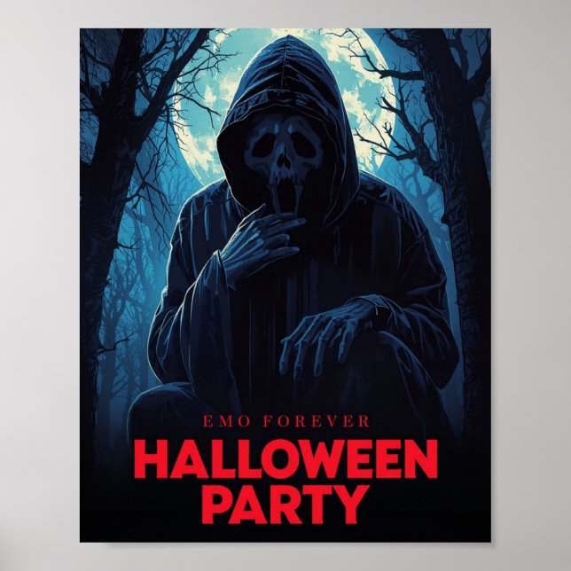 Poster do Assustador do Halloween - Arte do Muro d (Frente)
