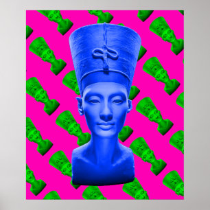 Poster do azul de Nefertiti