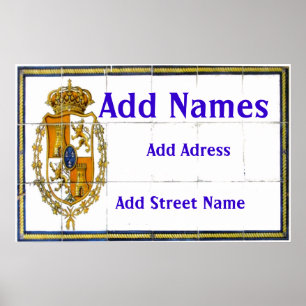 Poster do azulejo do espanhol