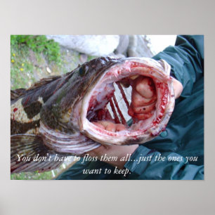 Poster do bacalhau de Ling na costa de Washington