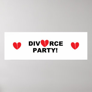Poster Do "bandeira do partido divórcio"