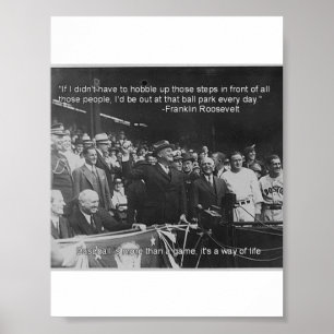 Poster do basebol de Franklin Roosevelt