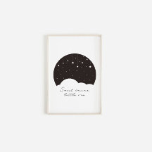 poster do bebê dos sonhos, preto e branco