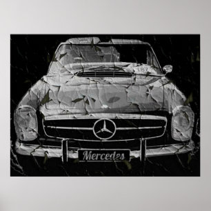 Poster do Black Grunge Mercedes por N.P.