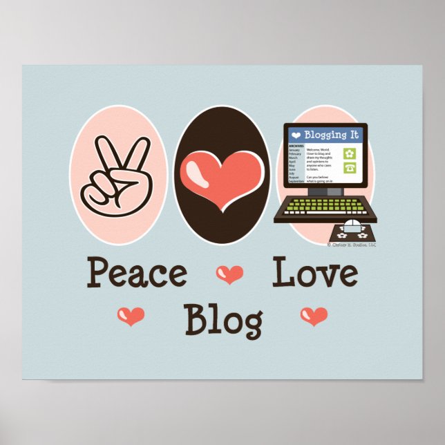 Poster do Blog Peace Love (Frente)