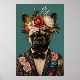 Poster do Bulldog Francês de Terno, Bulldog Francê