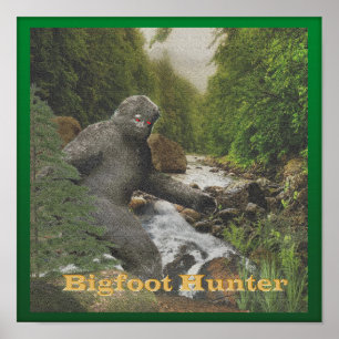 Poster do caçador de Bigfoot