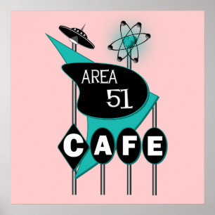 Poster do café da área 51