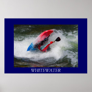 Poster do caiaque de Whitewater