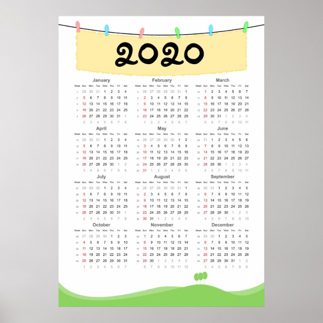 Poster do Calendário 2020 (Frente)