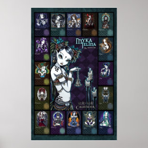Poster do calendário da arte de Myka Jelina
