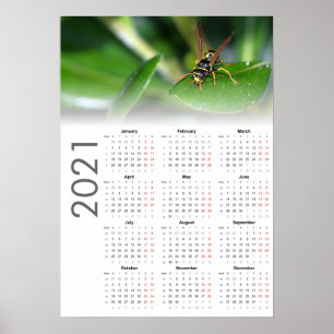 Poster do Calendário Wasp 2021 - Início de segun