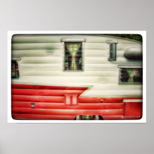 Poster do campista do vintage