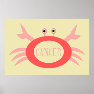 Poster do caranguejo do sinal da estrela do cancer