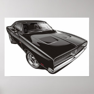 Poster do carregador de 1969 Dodge