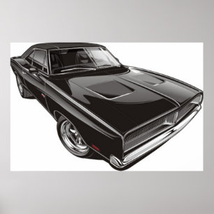 Poster do carregador de 1969 Dodge