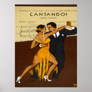 Poster do casal do tango da dança