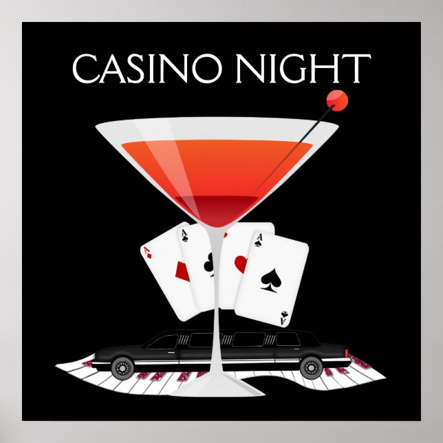 Poster do Casino Night Cocktail - SRF (Frente)