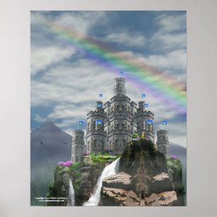 Poster do castelo 16x20 da fantasia