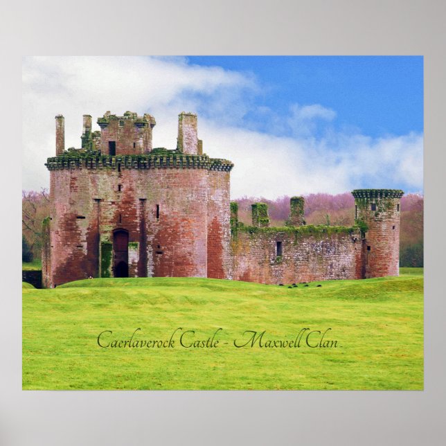 Poster do castelo de Caerlaverock, escocês Maxwell (Frente)