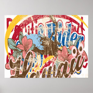 Poster do cavaleiro do surf do vintage de