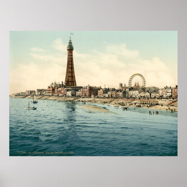 Póster Do Central Pier, Blackpool, Inglaterra (Frente)