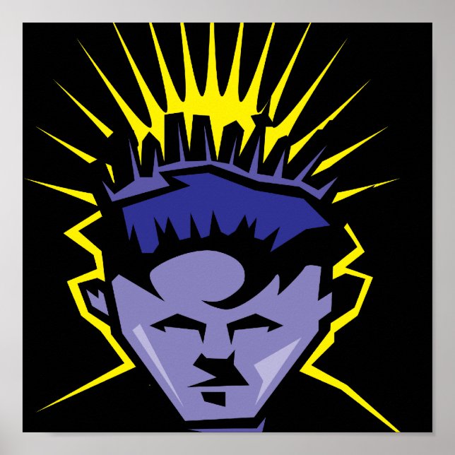 Poster do cérebro de alta tecnologia (Frente)