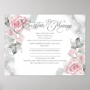Poster do Certificado de Casamento Holly 2