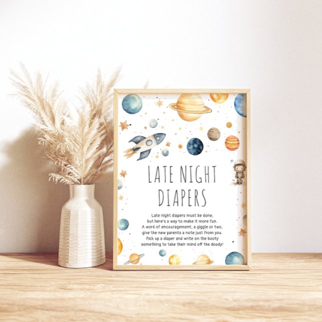 Poster do Chá de fraldas do Astronauta de Menino C (Criador carregado)