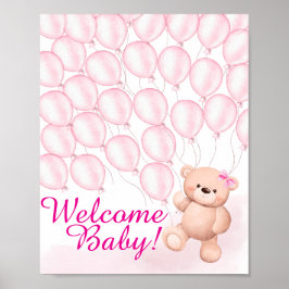 Poster do Chá de fraldas Rosa Beary
