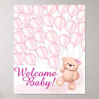 Poster do Chá de fraldas Rosa Beary