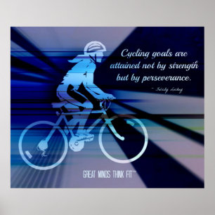 Poster do ciclismo com citações para a