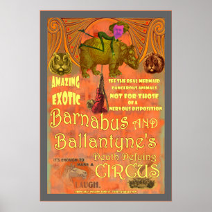 Poster do circo de SteamPunk