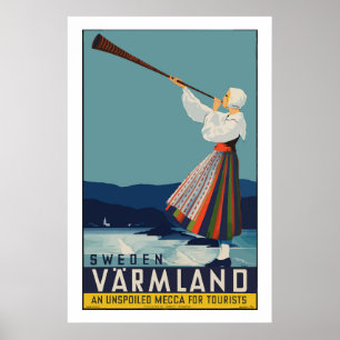 Poster do clássico do viagem da suecia de Varmlan