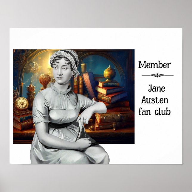Poster do clube de fãs da Jane Austen (Frente)