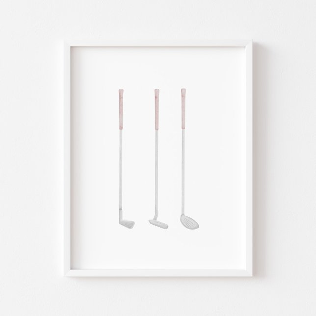 Poster do Clube de Golfe Rosa de Aquarela (Criador carregado)