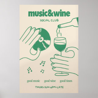Poster do Clube Social de Música e Vinhos