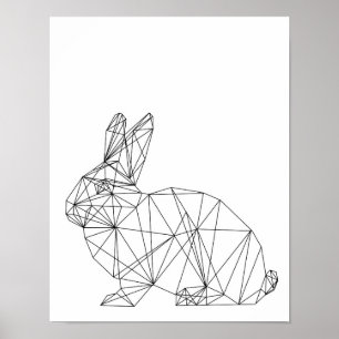 Poster Do coelho animal do coelho do berçário arte mín