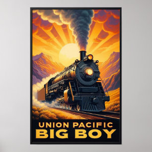 Poster do comboio de grandes dimensões do Pacífico