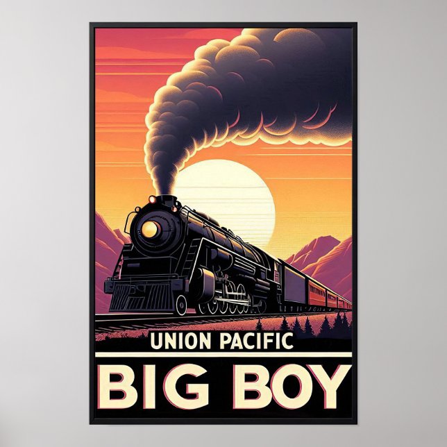 Poster do comboio de grandes dimensões do Pacífico (Frente)