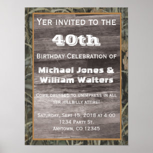 Poster do convite do aniversário