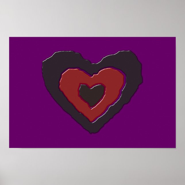 Poster do Coração de Amor Derretido Gótico (Frente)