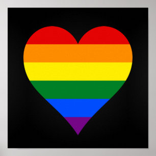 Poster do coração do orgulho de LGBT