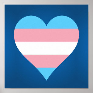 Poster do coração do orgulho do Transgender