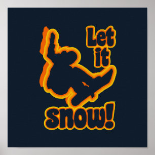 Poster do costume da snowboarding
